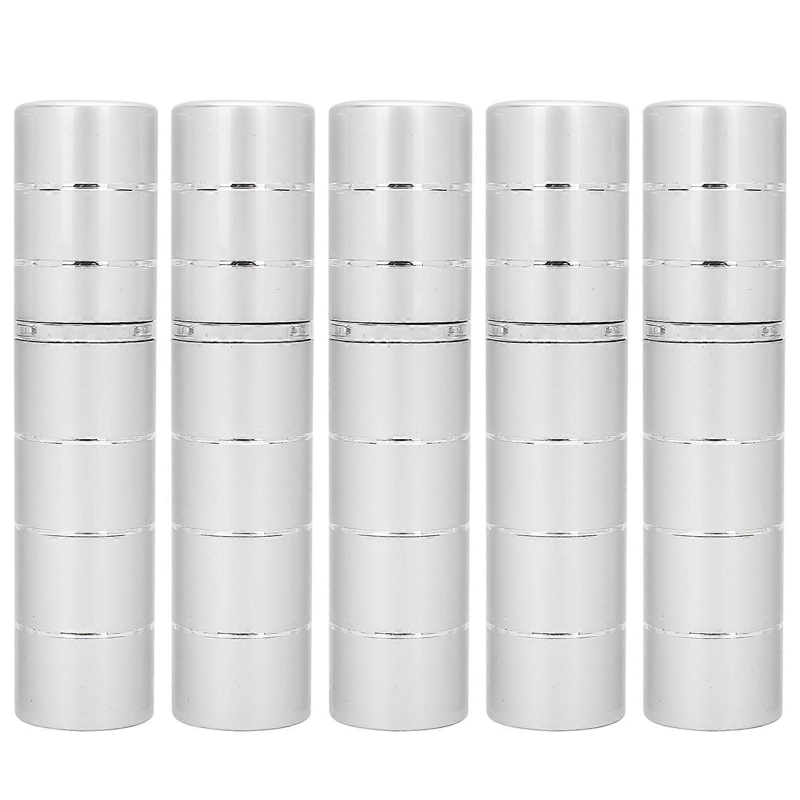 5pcs Perfume Bottle Refillable Liquid Empty Container Glass Portable Atomizer Holder 10ml