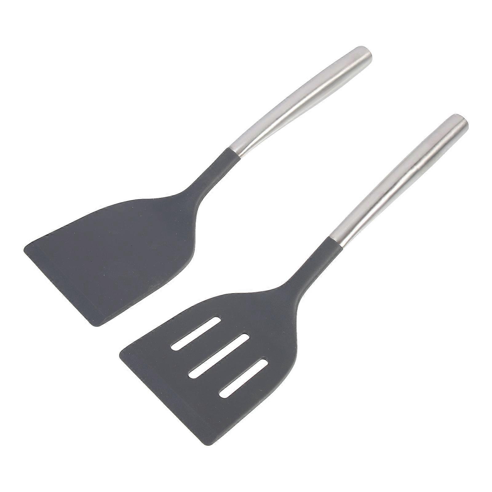 Silicone Non Stick Heat Resistant Kitchen Utensils Set Ergonomic Handles for Stirring, Turning, Frying