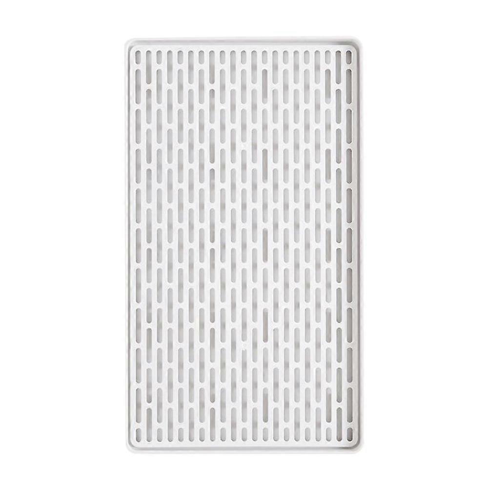 Dish Drying Rack Multifunctional Tray Plastic Material Double-Layer Design For Kitchen Sinks Protection Hoary 1Pcs