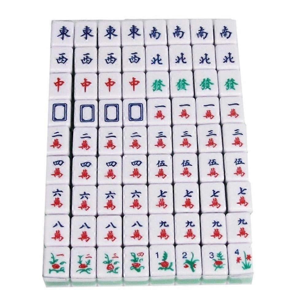 Mini Mahjong Portable Set Antique Chinese Mini Mahjong Game Family Board Game Compact Travel Size