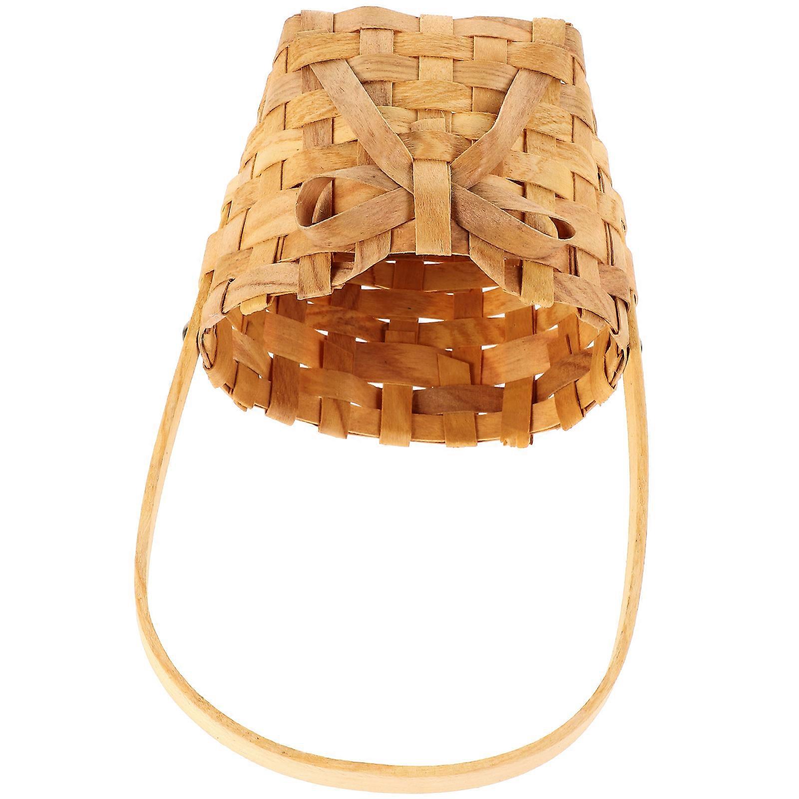 Versatile Hand Woven Basket Small Size Wedding present 4.72X3.54X9.04in Multi Purpose