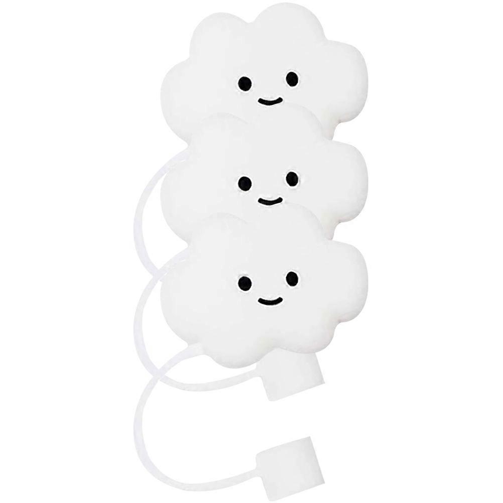 Cloud Straw Cover Dust Protection For Hiking And Gatherings Adorable And Practical 3Pcs