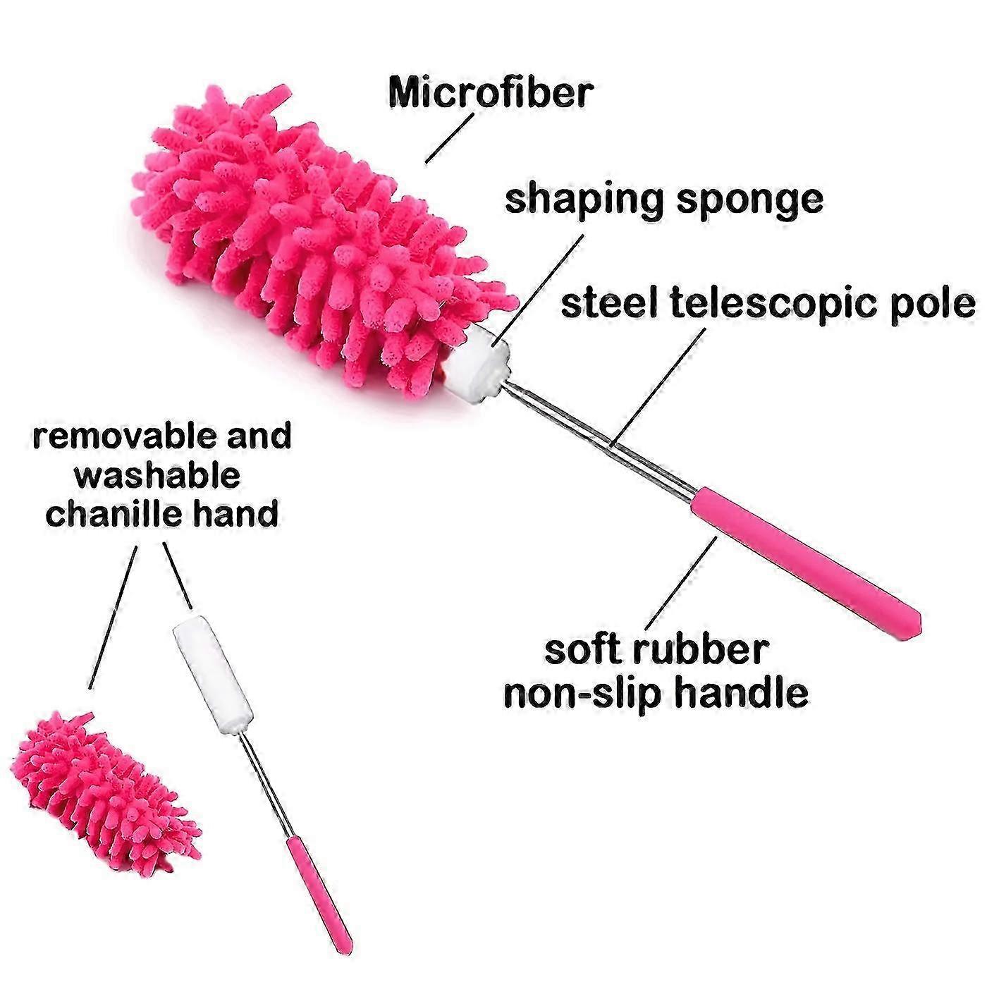 Soft extendable brush for dorm - microfiber cleaning duster for car