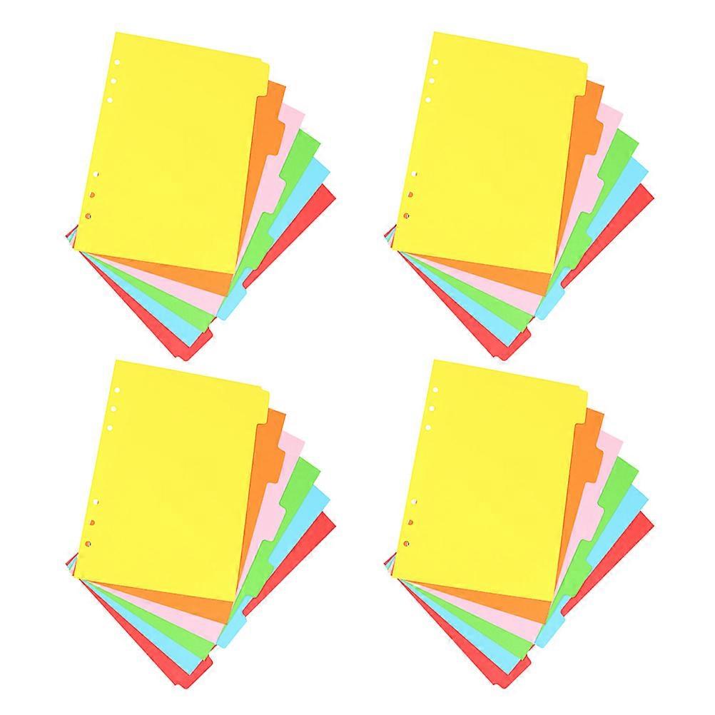 Tab Index Dividers Colored Loose-Leaf Page Markers Easy To Manage School Use 24Pcs