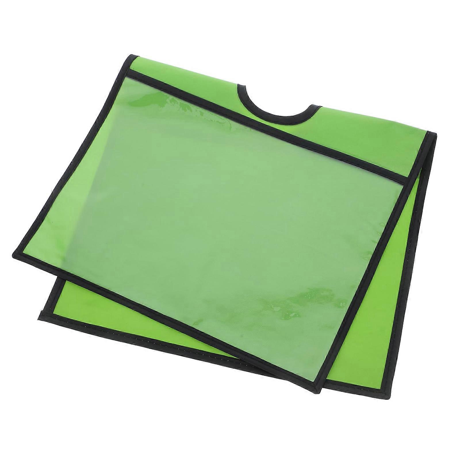 Replacable Traffic Cone Message Sleeve With Clear Pocket For A 4 And US Letter Signs Durable Fabric Weatherproof  Green