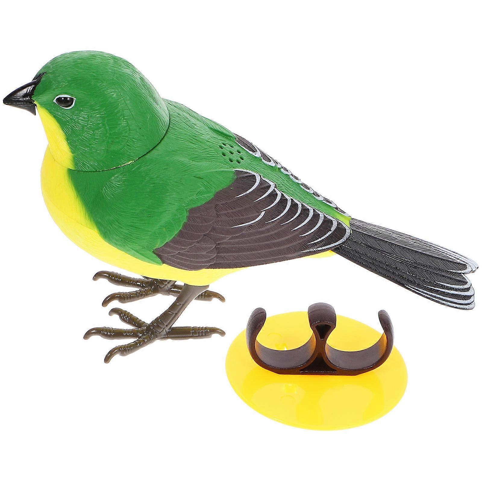 Cute Singing Bird Voice Activated Bright Color Realistic Bird Call Educational Toy for Adults