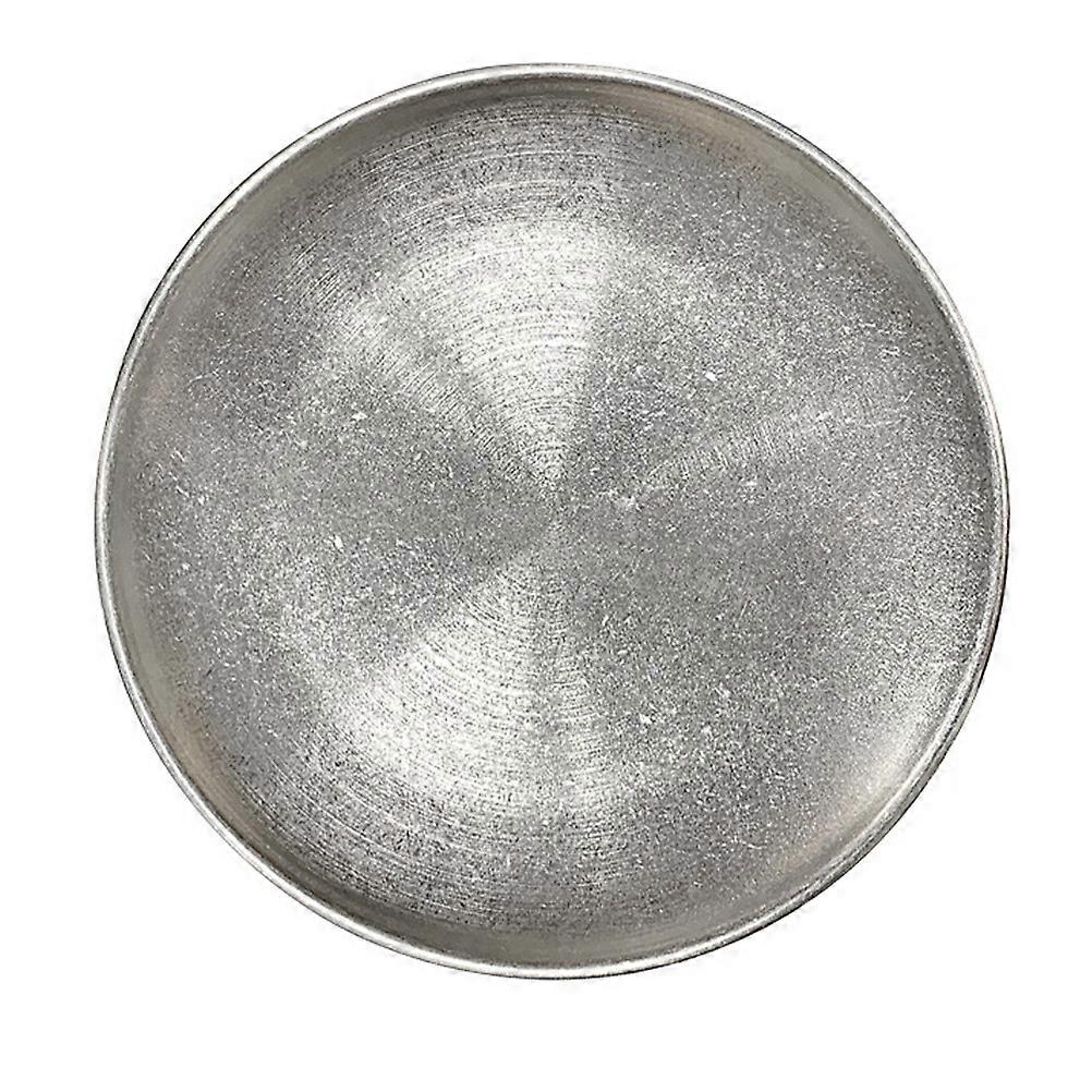 Round Plate Stainless Steel Plate Retro Design For Restaurant Use 7.9×7.9×0.5in Serving Meat 1Set