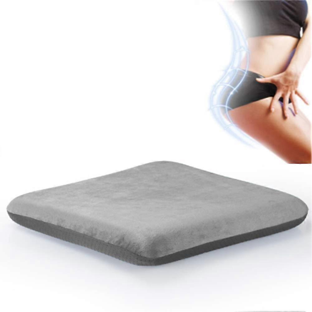 Memory Cotton Chair Cushion Square, Slow Rebound Chair Cushion with Removable Cover Size 50 cm Square Seat Cushion for Sofa, Wheelchair Grey