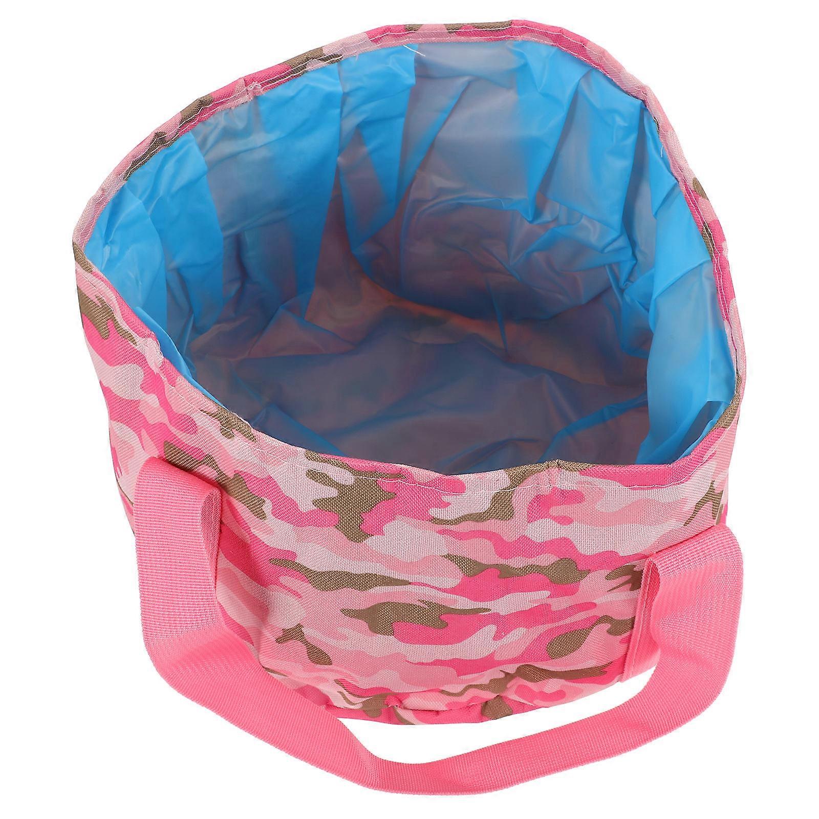 Portable Wash Basin Collapsible Basin For Outdoor Activity Traveling Emergency Use Oxford Cloth Waterproof Membrane Round Shape 1Pcs