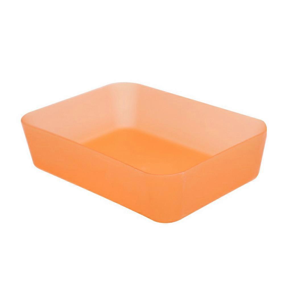 Multifunctional Plastic Storage Box for Home Office with Drawers for Debris Classification Size S Orange