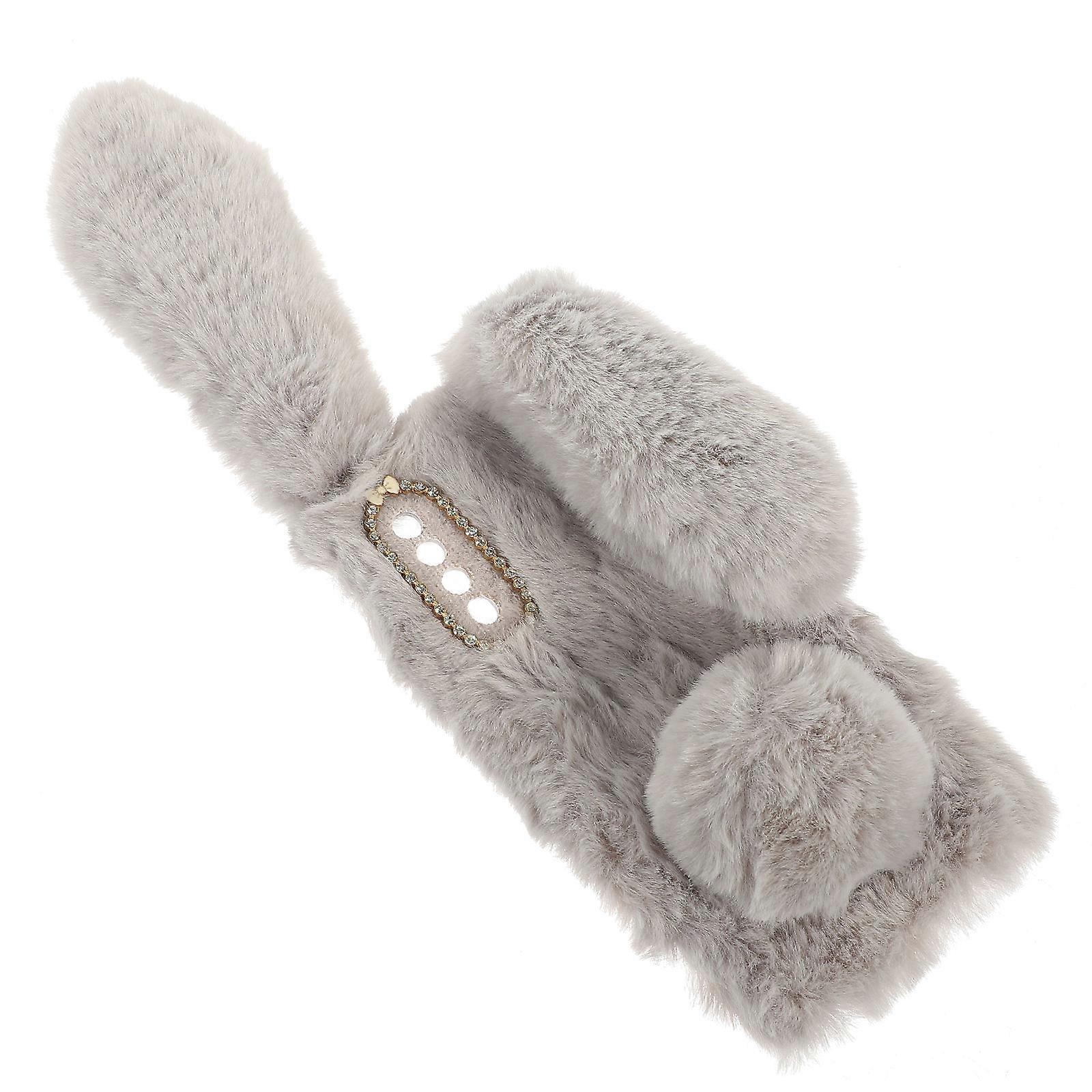 Trendy Phone Case Rabbit Ear Shape Soft Plush Texture for Young Adults 1Pcs