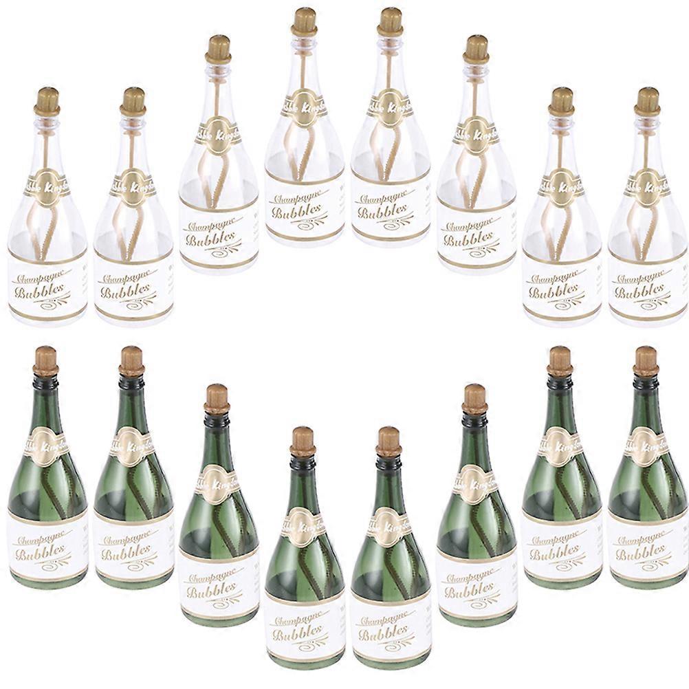 16pcs Refillable Bubble Bottles for Party Favors, Weddings, Birthdays, Festivals – Fun DIY Decoration & Table Centerpiece Idea