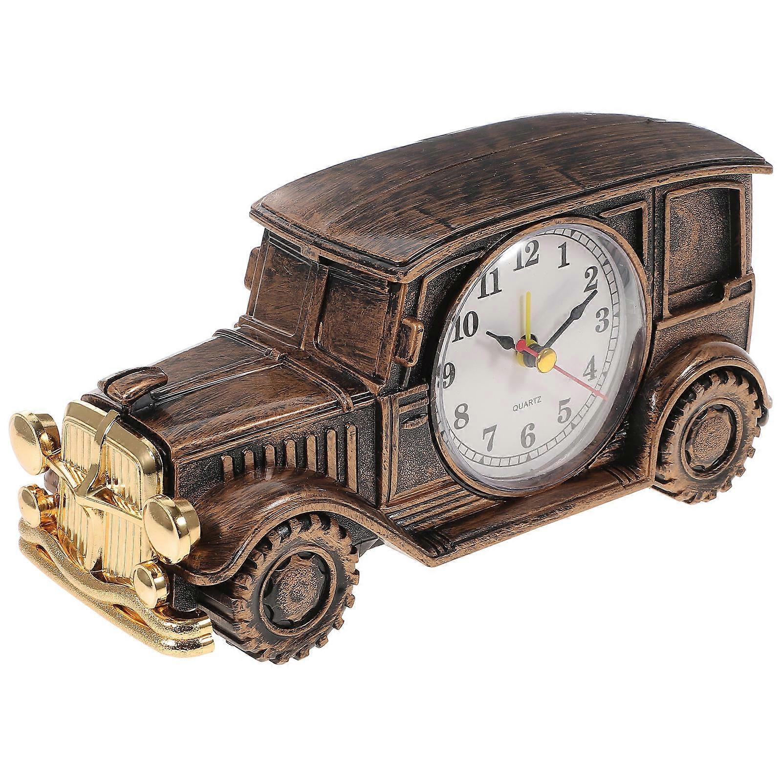Car Sculpture Alarm Clock Luxury Retro Alarm Clock Novelty Table Desk Clock