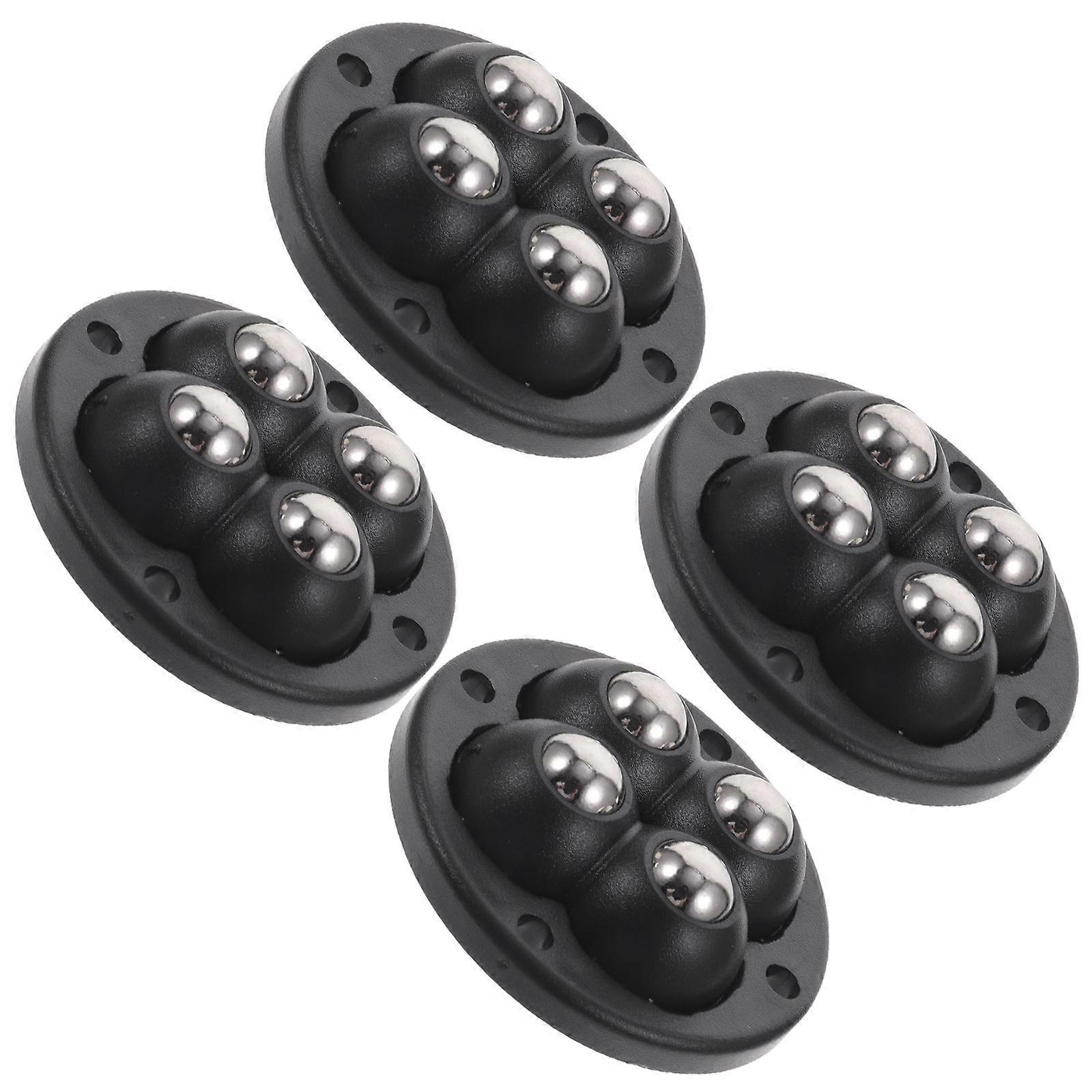 Mini Self Adhesive Caster Wheel ABS Stainless Steel Storage Box 4Pcs