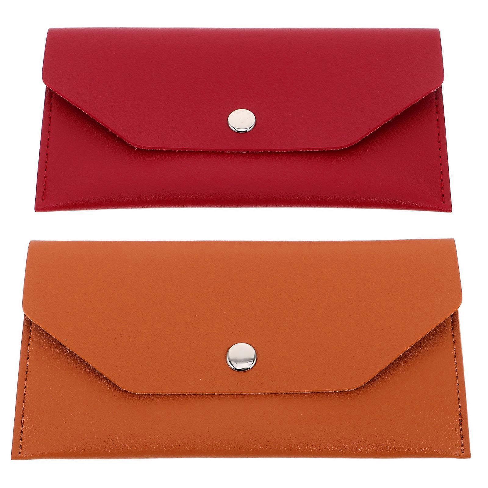 Cash Wallet For Notes Assorted Color Envelope Style Financial Management Card Organization 17.50X9.00X0.60CM 2Pcs
