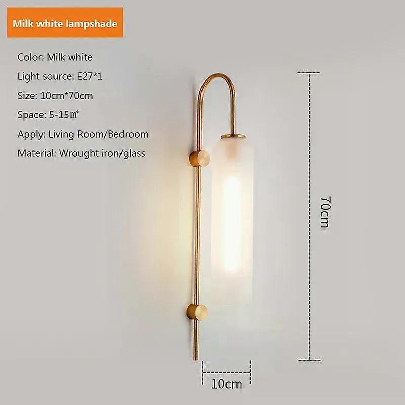Glass Wall Lamp Nordic Modern Light Luxury Lampshade E27 Led Interior Wall Light For Bedside Bedroom Dining Table Living Room