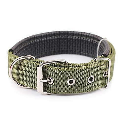 Custom Leather Dog Collar Leash Set Customized Pet Collar Leash Engraved Nameplate for Small Medium Large Dogs Green Set M