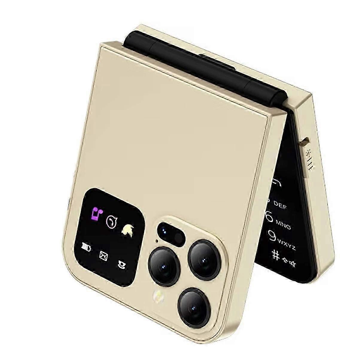 Telefone Flip Dual SIM GSM com Tela Dobrável de 2,4 Polegadas & Gravação Automática de Chamadas para Modelos Compatíveis com Samsung Galaxy A50 Pro