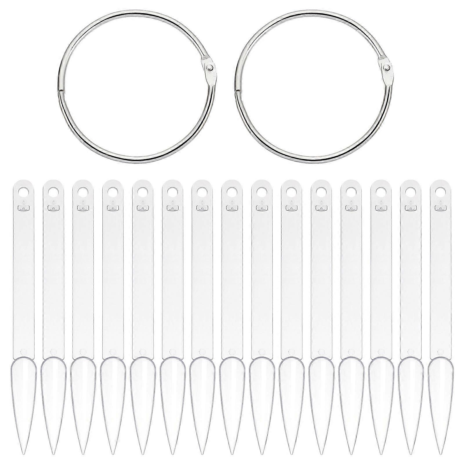 Nail Art Practice Sticks with Ring Holder 100pcs False Nail Sticks for Display and