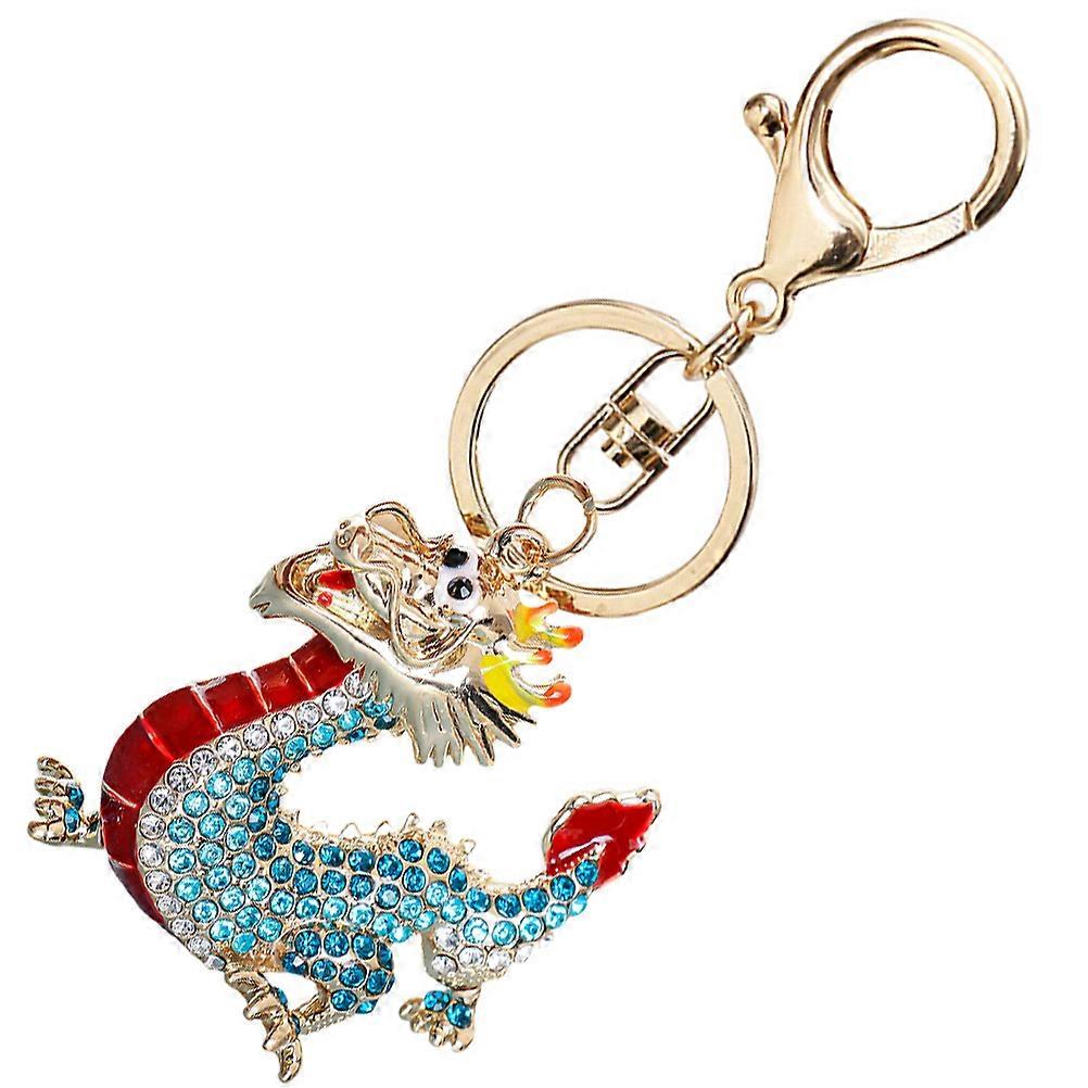 Dragon Shaped Keychain Chinese Style Keyring Multi Color Decorative Pendant 1Set Prevent Accidental Key Grabbing