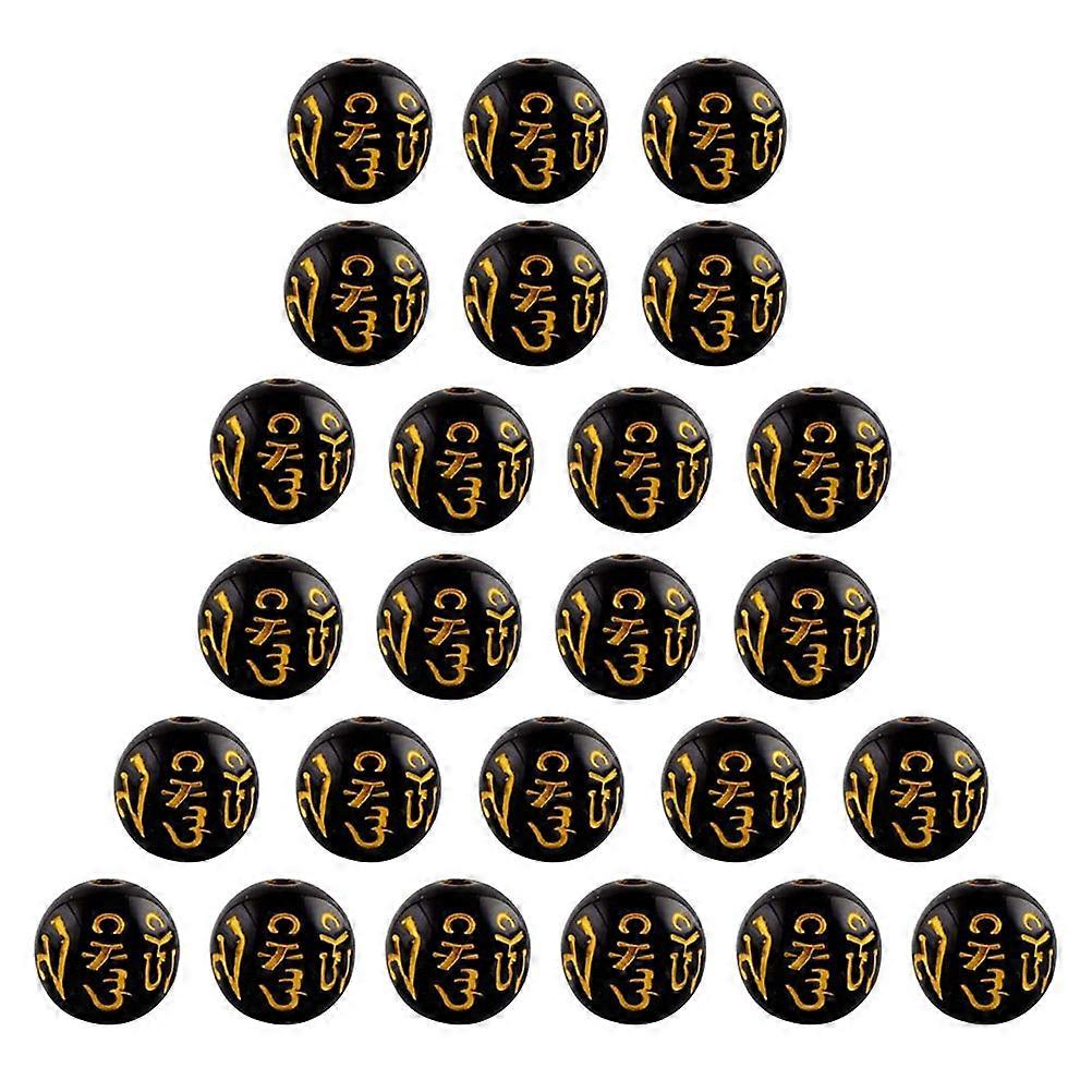 200pcs Buddhist Charms DIY Jewelry Accessories Smooth Amulet Beads for Meditation and Crafting Enthusiasts