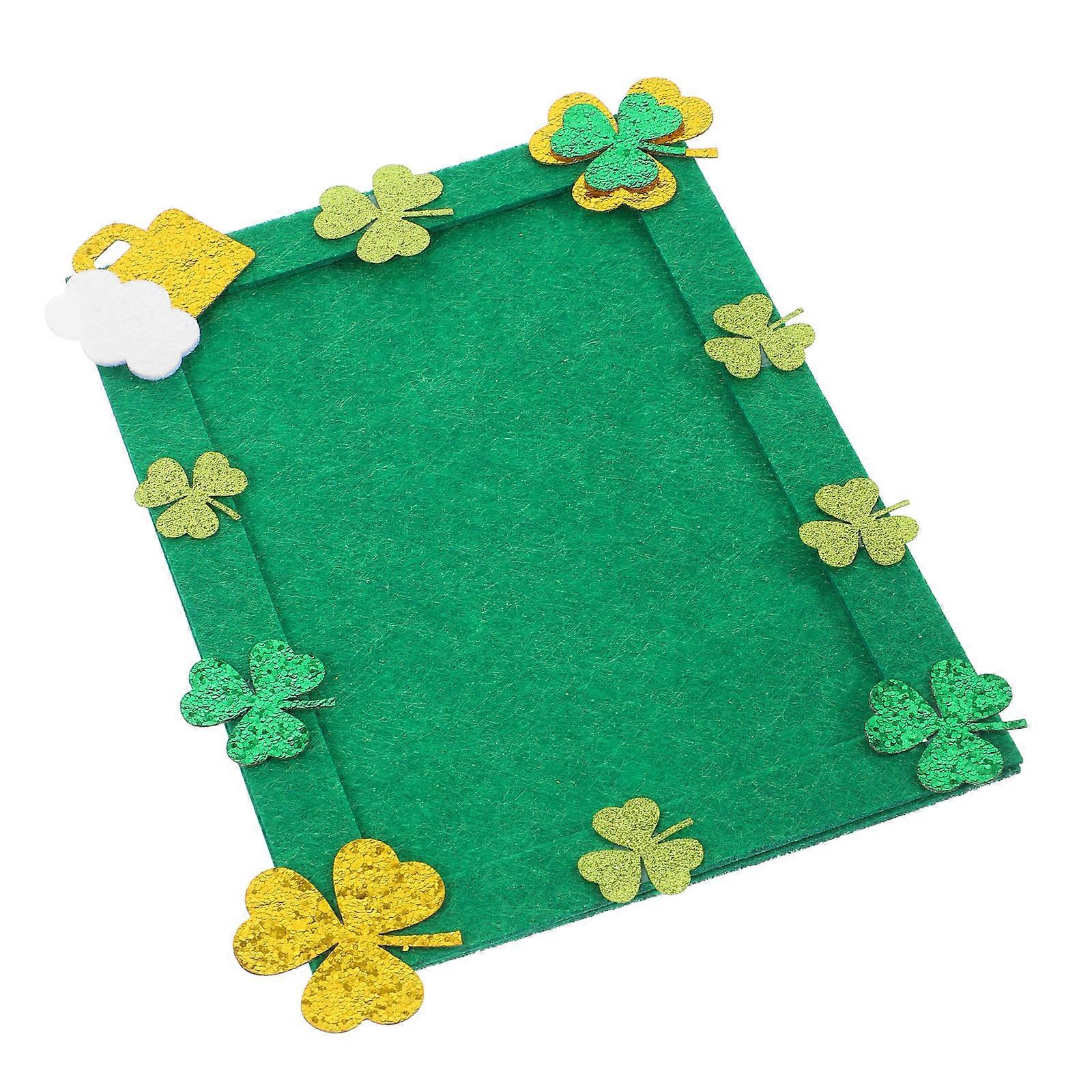 St Patricks Day Table Decor Green Leaf Non Woven Fabric Rectangular 1 Set For Party Decorations And Classroom Activities
