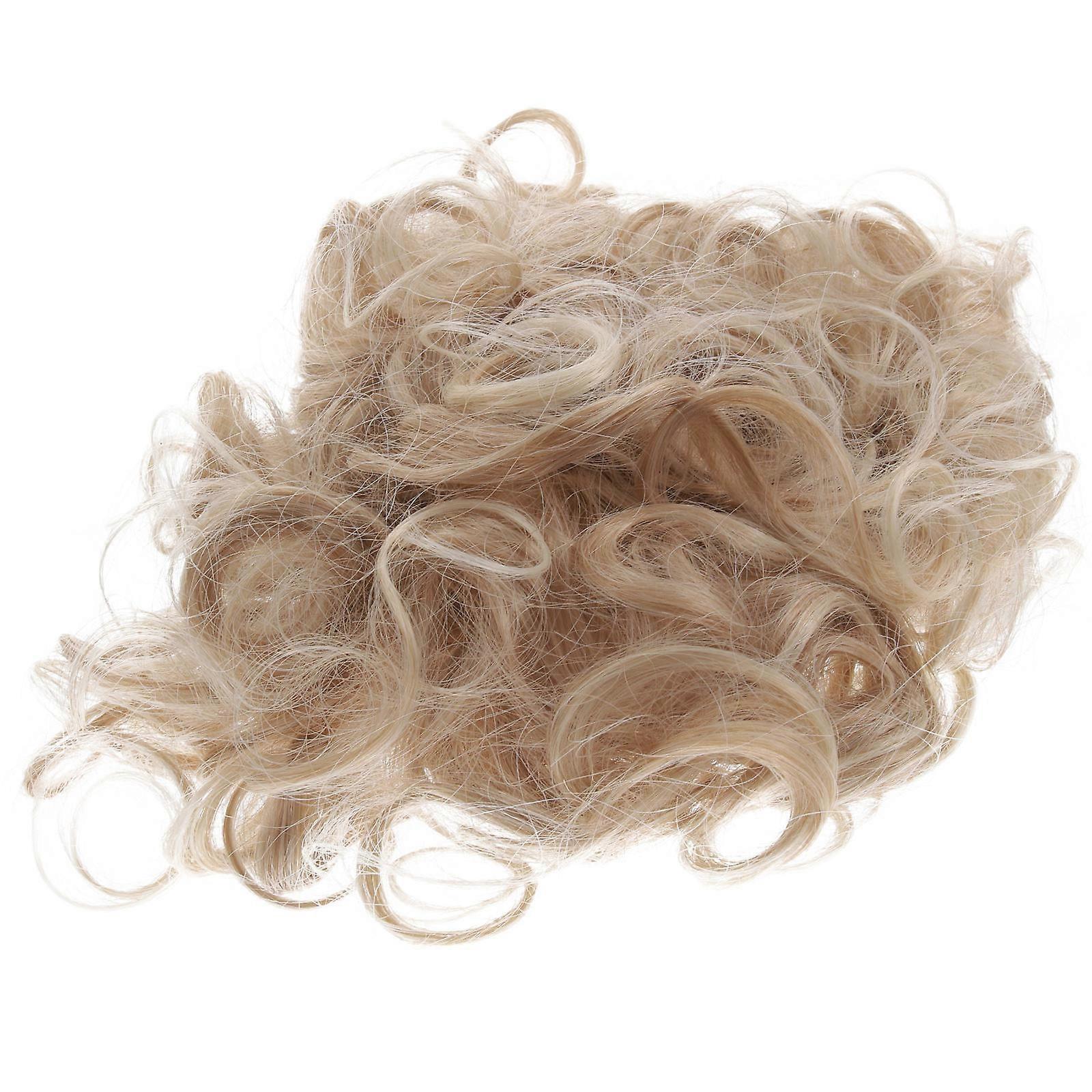 Curly Fake Bun Hair Extension for Women – High Temperature Resistant, Easy to Use, Perfect for Weddings, Proms & Everyday Styles