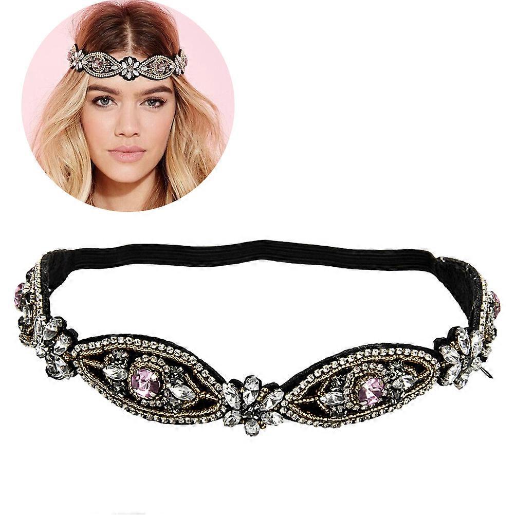 Crystal Headband for Women with Rhinestone and Fabrics Decoration Multi Color One Size Fits All