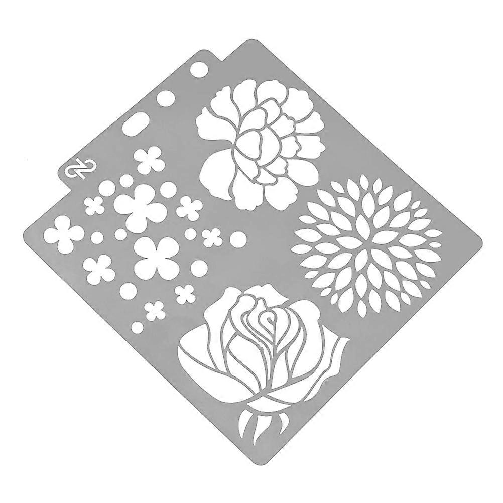 Grey PET Drawing Stencil for Craft Scrapbooking with Assorted Patterns Perfect for Kids and Adults
