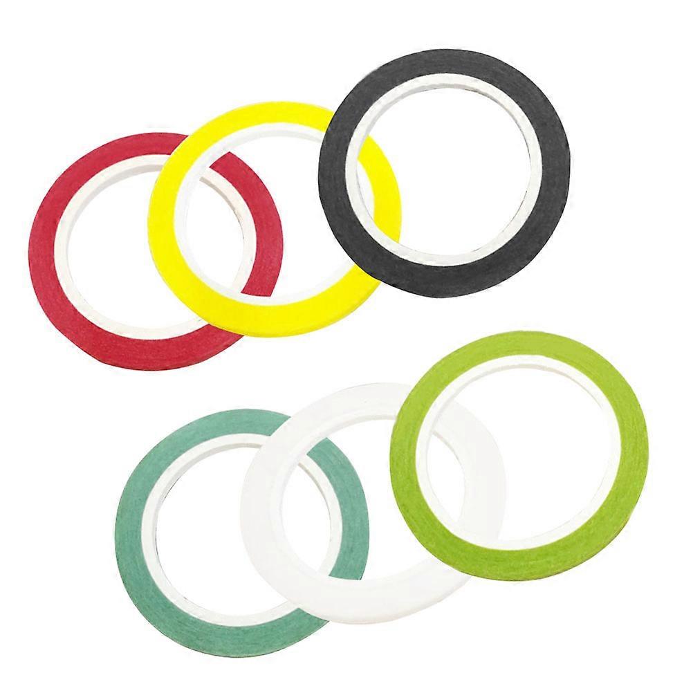 6 Rolls Washi Tape Set Solid Color Adhesive Tape Versatile For Crafts Gift Wrapping And Stationery Decoration For Kids
