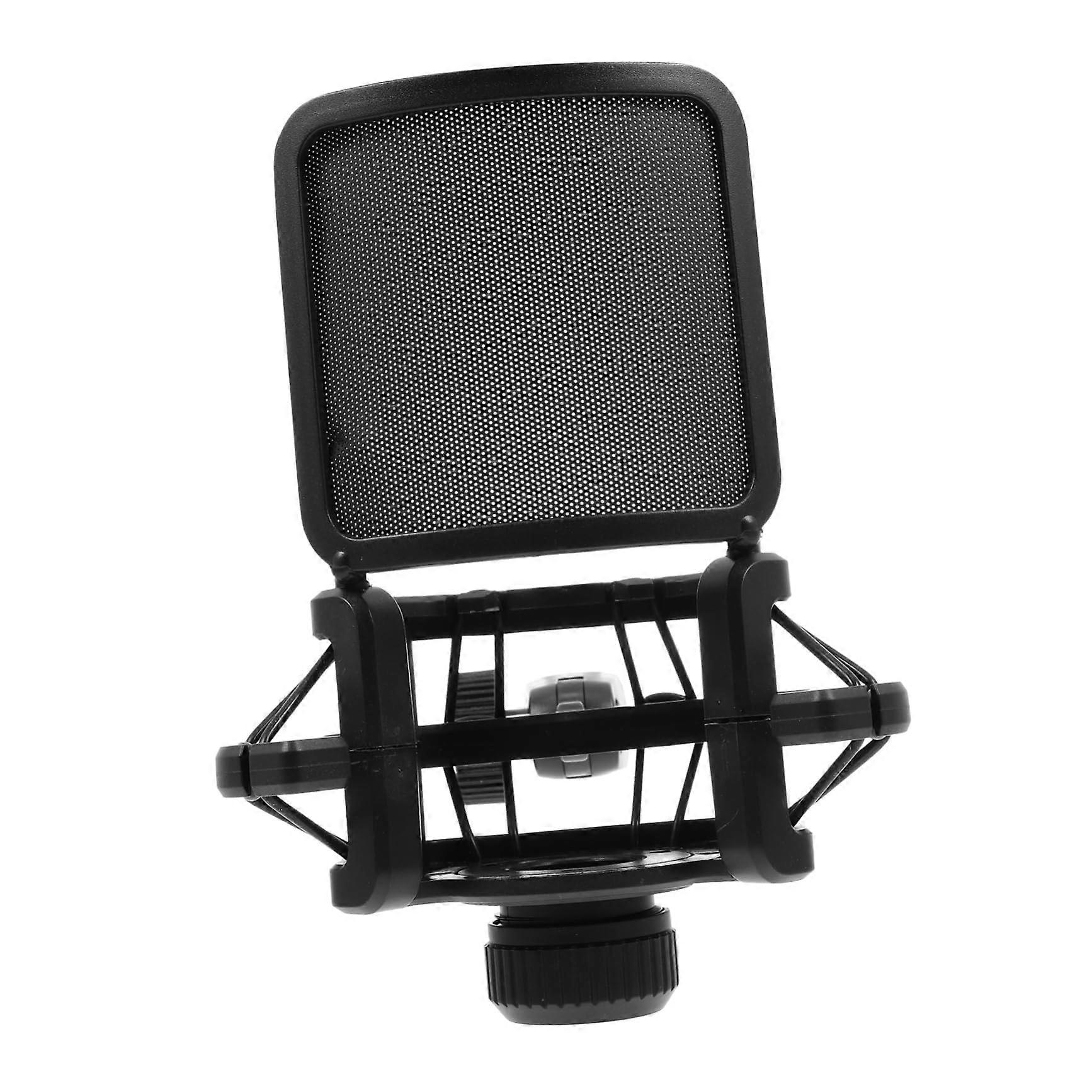1satz Mikrofon-Stossdaempfer Shock Mount With Pop Filter, Robust Microphone Holder For Clear Studio Karaoke Live Events