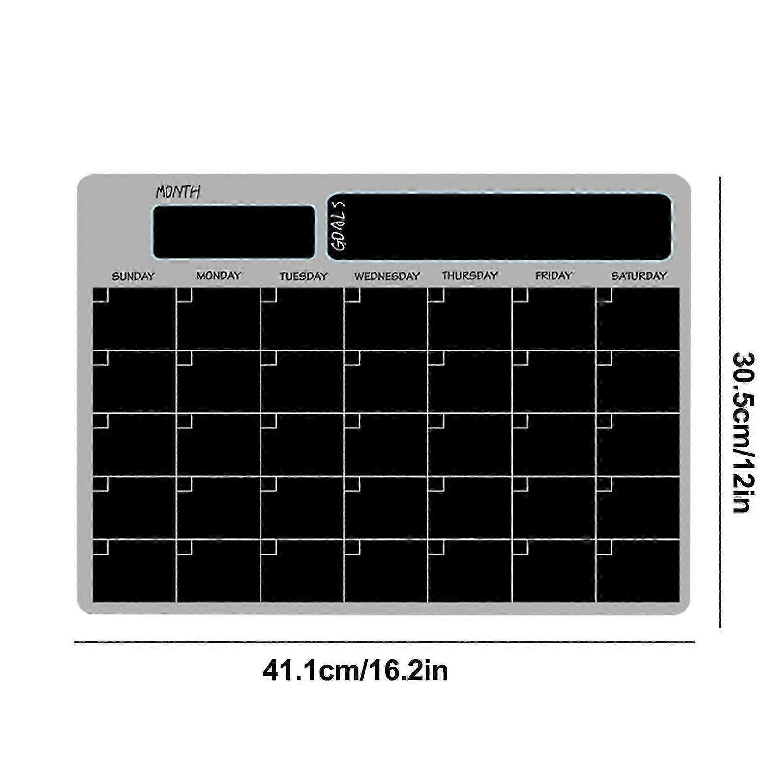 Magnetic Erasable Monthly Planner Refrigerator Calendar - Message Sticker Notes for Organization & Home Office Use