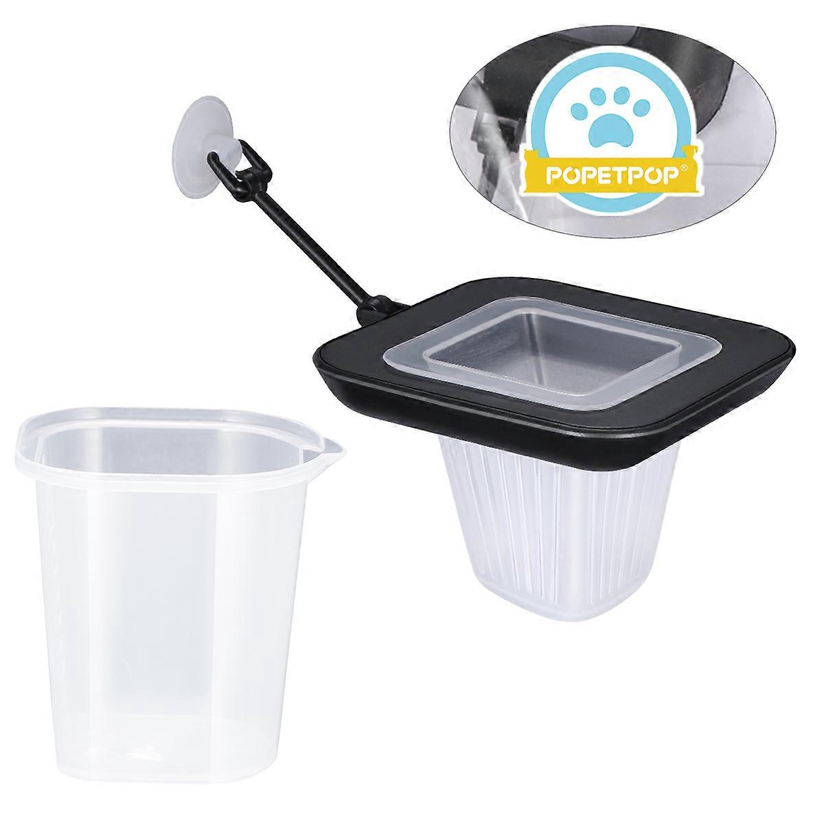 POPETPOP Aquarium Red Worms Feeder Floating Bloodworm Feeding Cup 1 Set Plastic Cone Basket