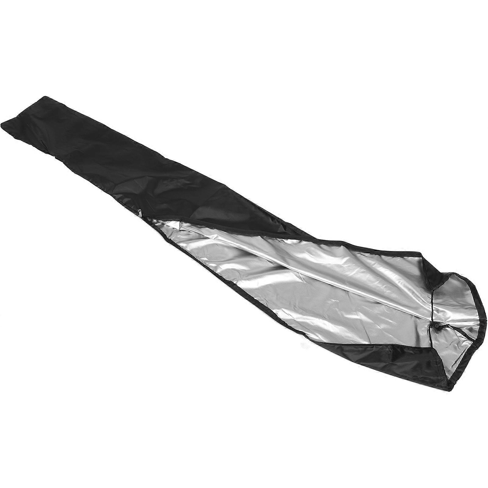 Black Waterproof Patio Parasol Cover Zipper Design Outdoor Use Umbrella Cover 1Set