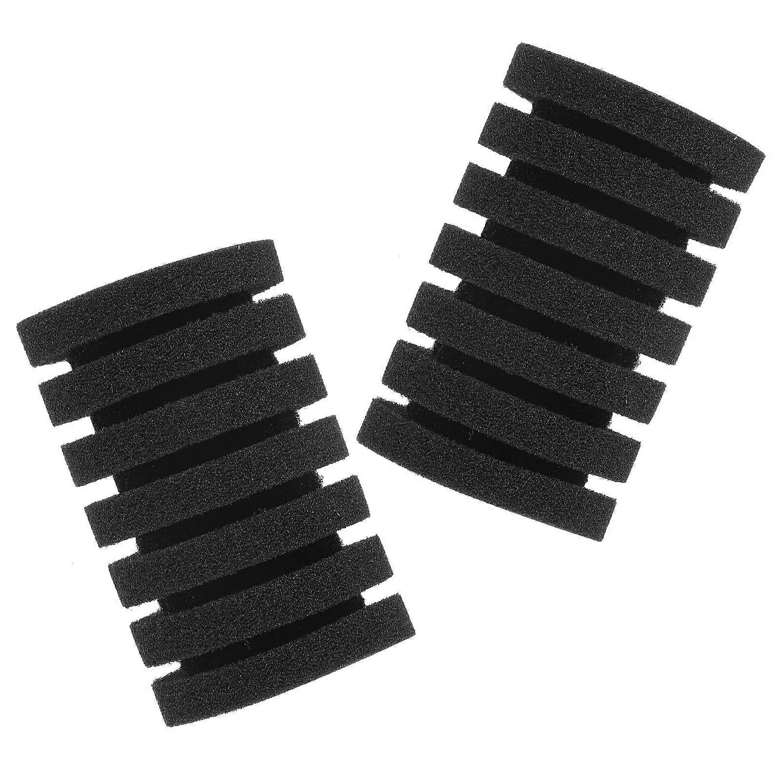 Replacement Sponge Filter Pads 2Pcs Designed For Aquarium Owners Focusing On Water Clarification In Black Color