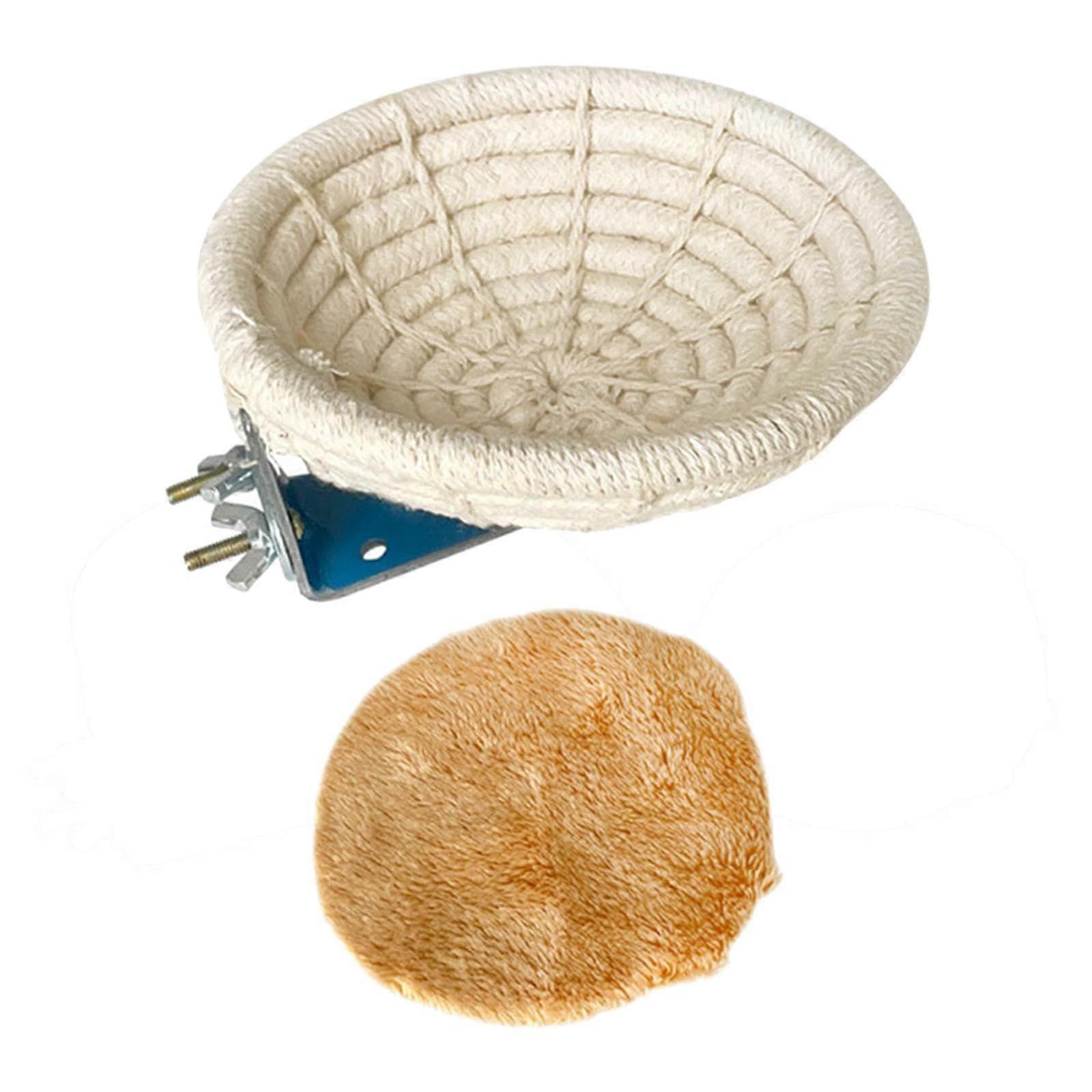 Bird Breeding Nest, Bed, Bird Cage, Nest, Portable, Cockatiels, Lovebirds with Soft Mat, Bird Breeding House, Toy, Weaving, Hemp Rope, 13.5 cm