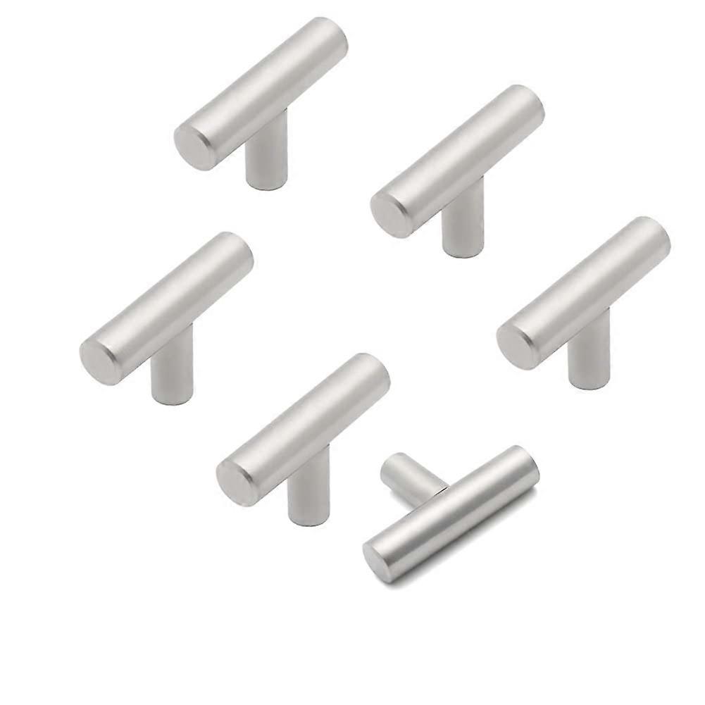 Set of 6 Stainless Steel Cupboard Knobs 50mm Door Knobs for Cabinet Drawer Hardware Einzelloch