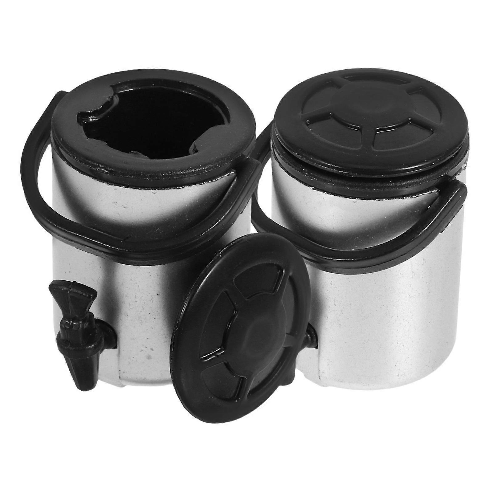 Mini Barrel Model Dollhouse Accessories 2Pcs Plastic Tiny Decor For Shelf Display And Collection