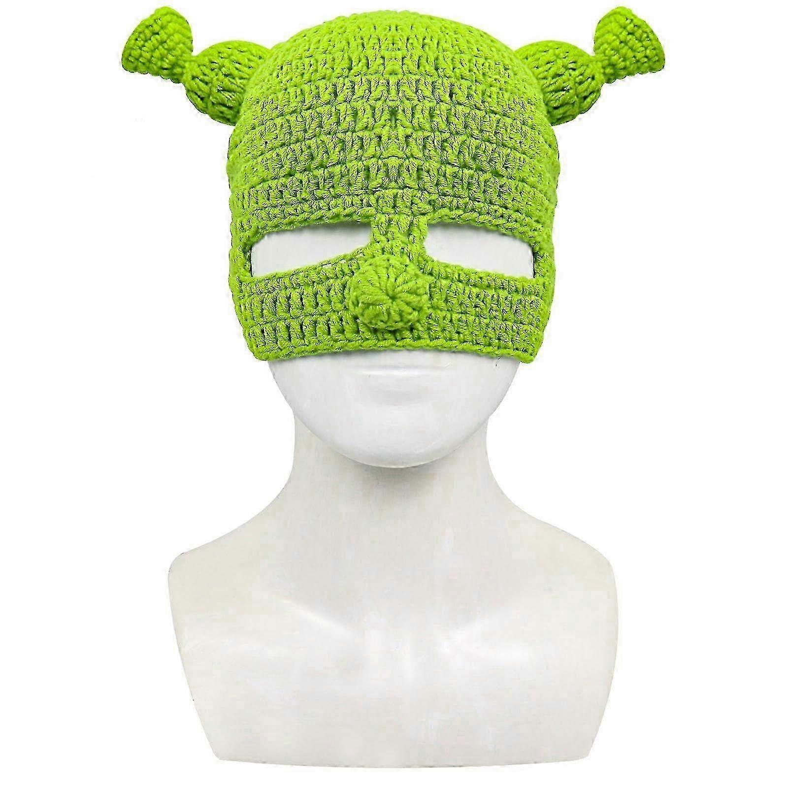 Shrek Hats with Ears, Adult Cosplay Prop Halloween Cosplay, Green