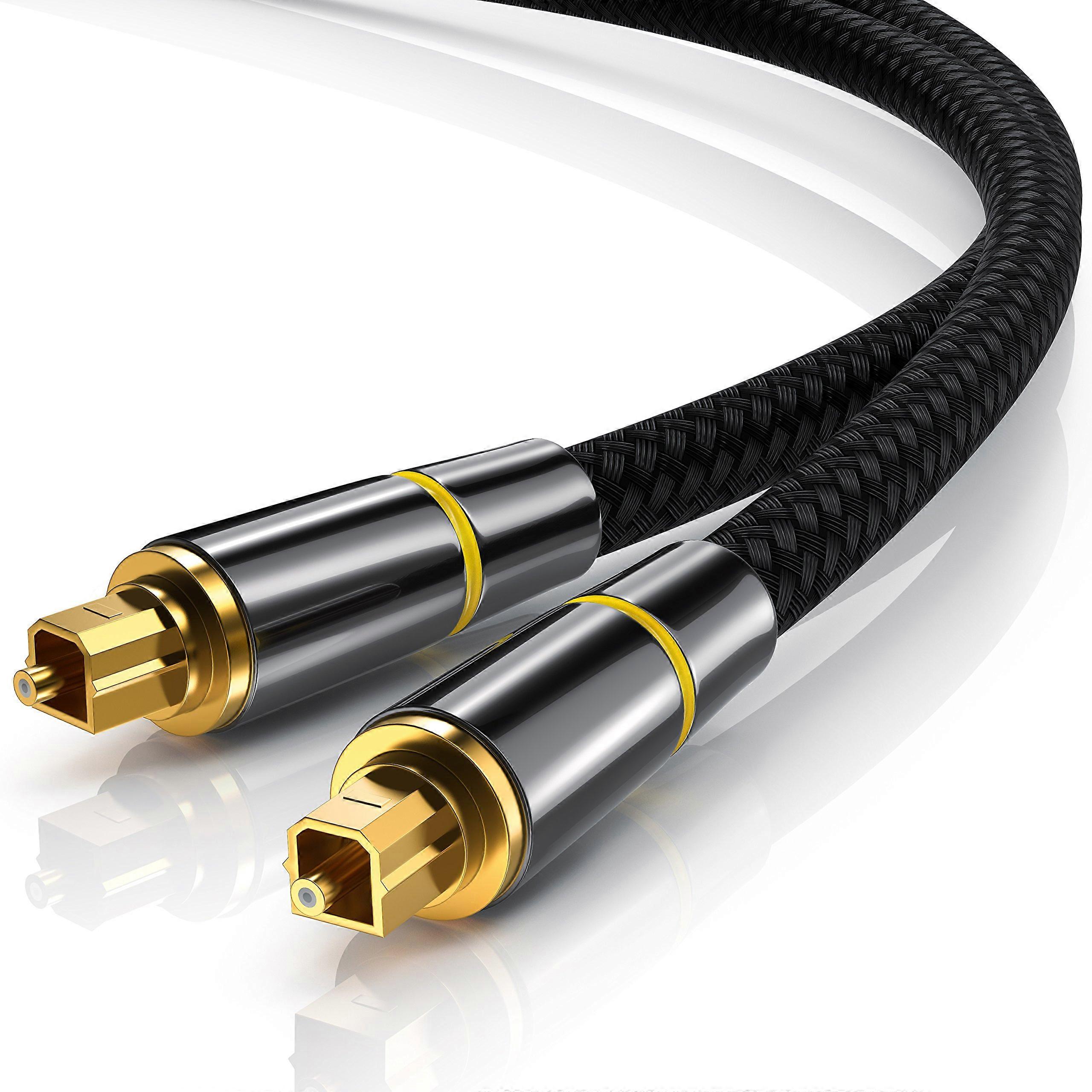 CSL 1.5m HQ Platinum Toslink Optical Cable S/PDIF GoldPlated Aluminium Connector