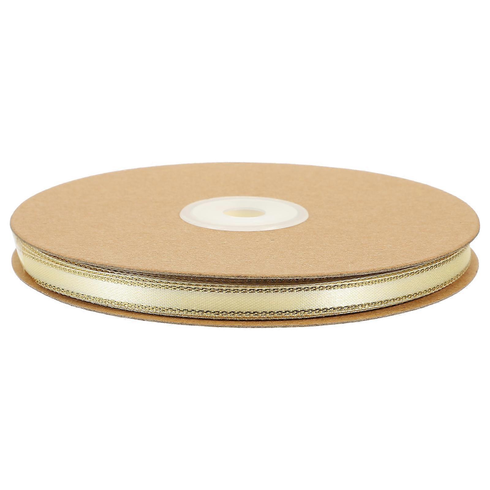 Wide Edge Ribbon For Creative Crafting Ideal For Headbands In Beige Color Suitable For Family Events 1 Roll