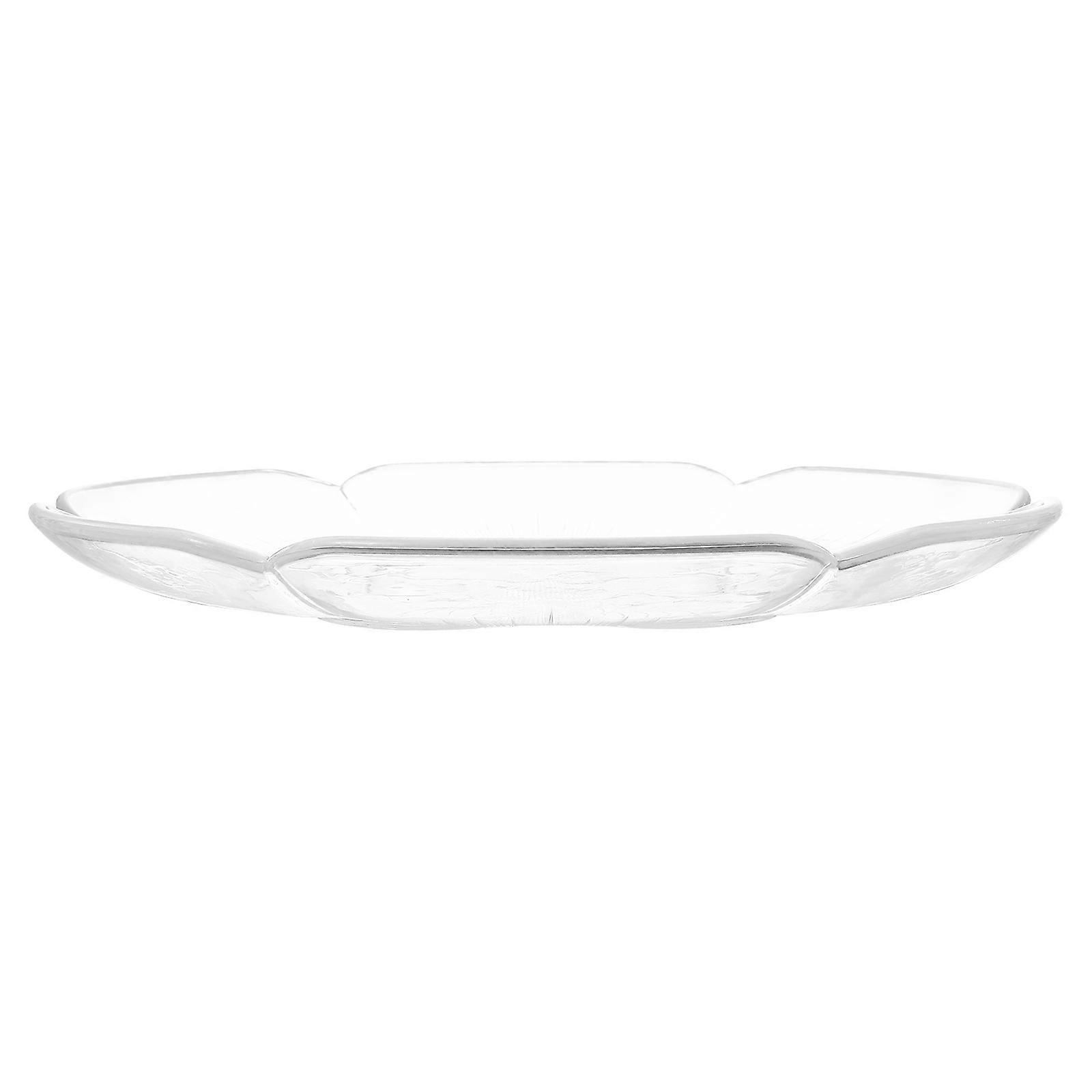 Transparent Acrylic Snack Plate for Storage Light Weight Portable Easy to Clean and Store 7.5 x 11.8 Inches