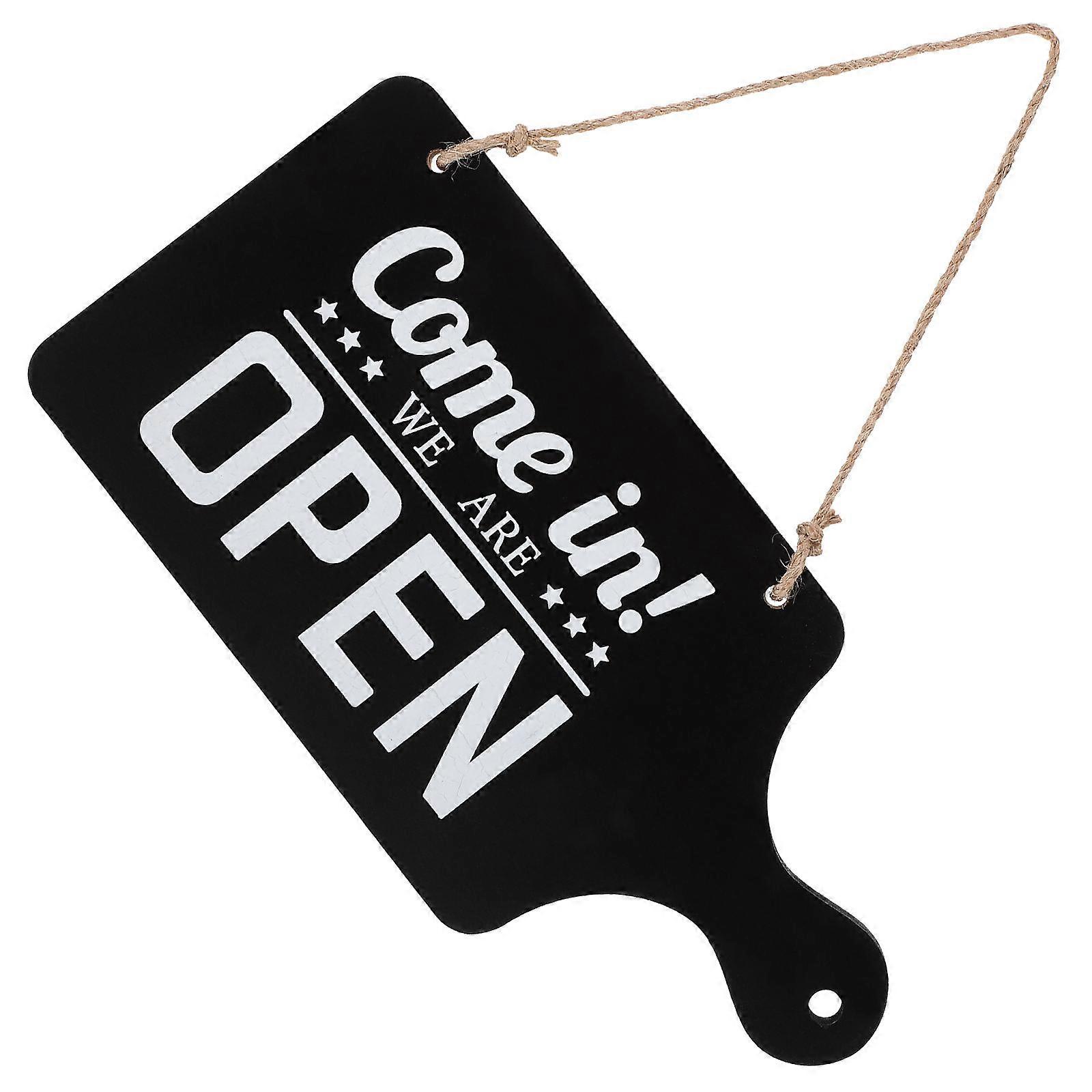 Double Sided Wooden Open Closed Sign with Lanyard Hanging – Vintage Style Door Display for Restaurant, Shop, Bar, and Hotel