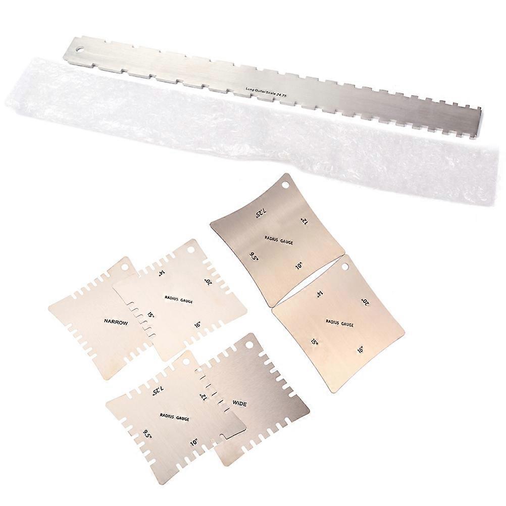 1Pc Guitar Setup Fretboard Measuring Tool for Musicians and Luthiers in Silver Color for Diy Projects