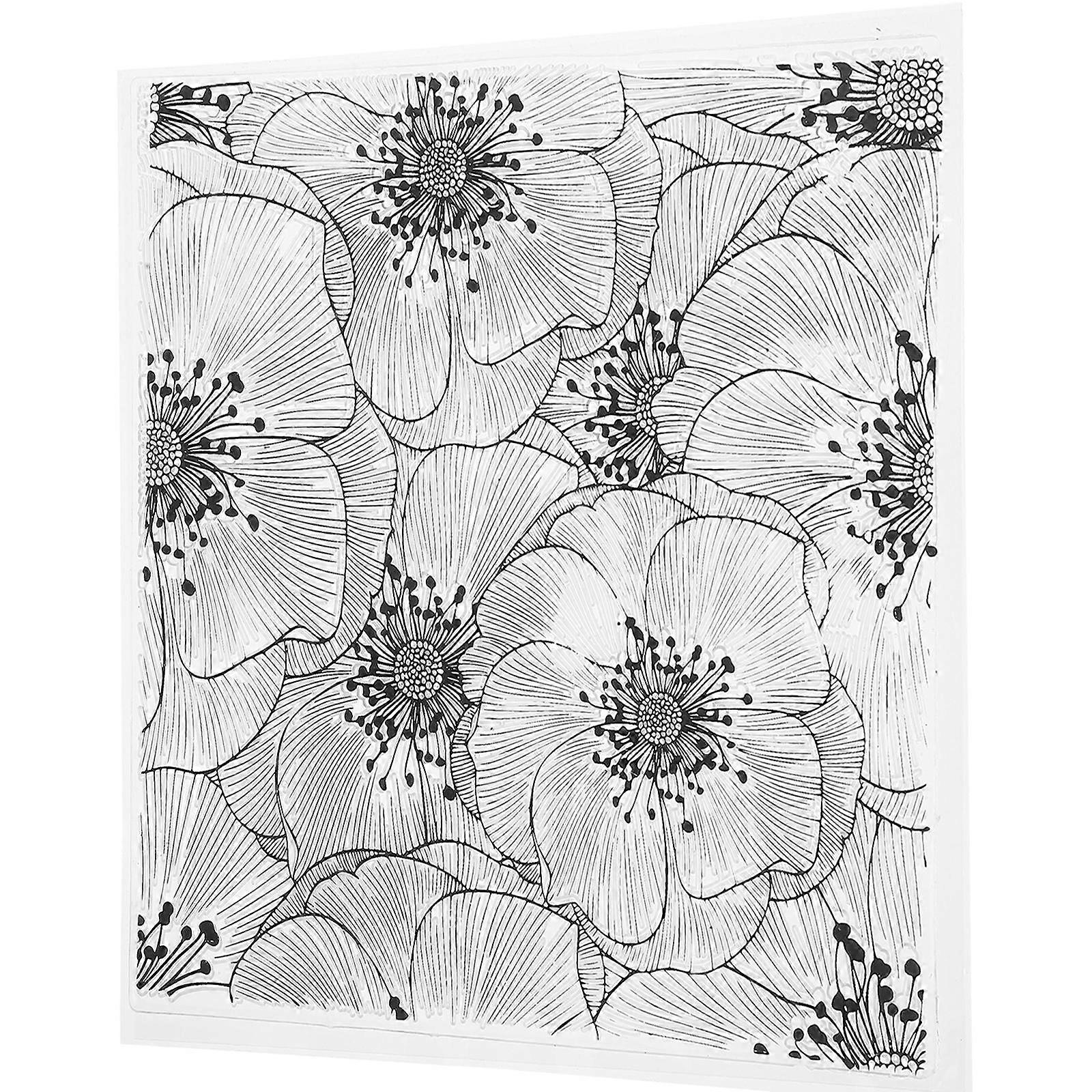 Backgrounds Silicone Stamps Diary Decoration 15.00X15.00X0.10CM Soft Material 1Pcs