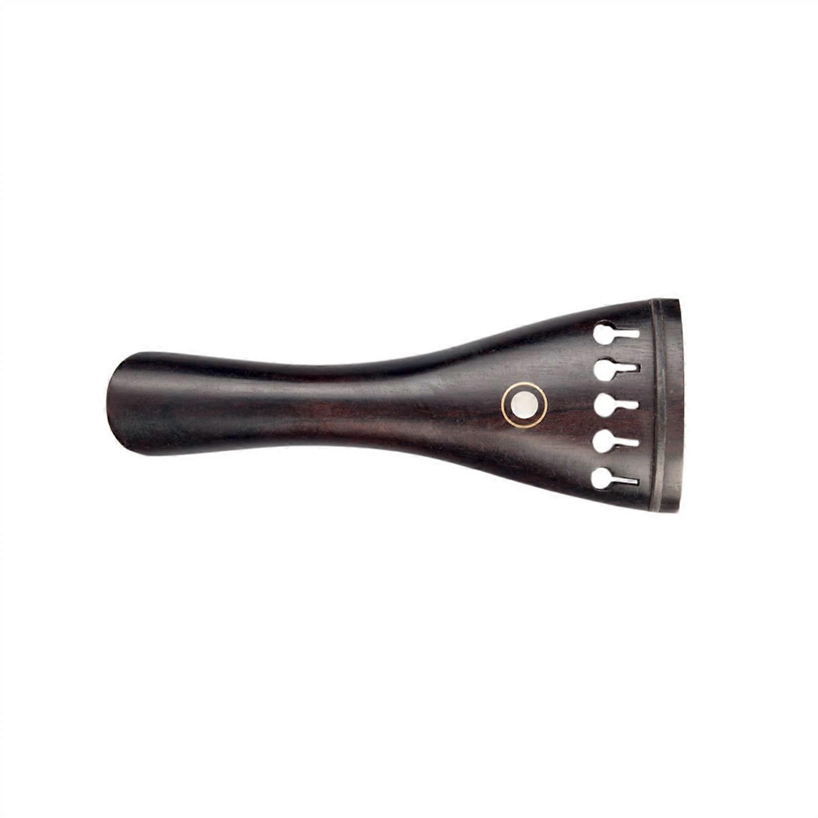 Violin Replacement Parts 5 String Rear Holder Ebony Wood with Parisian Inlay for Standard Violin Models