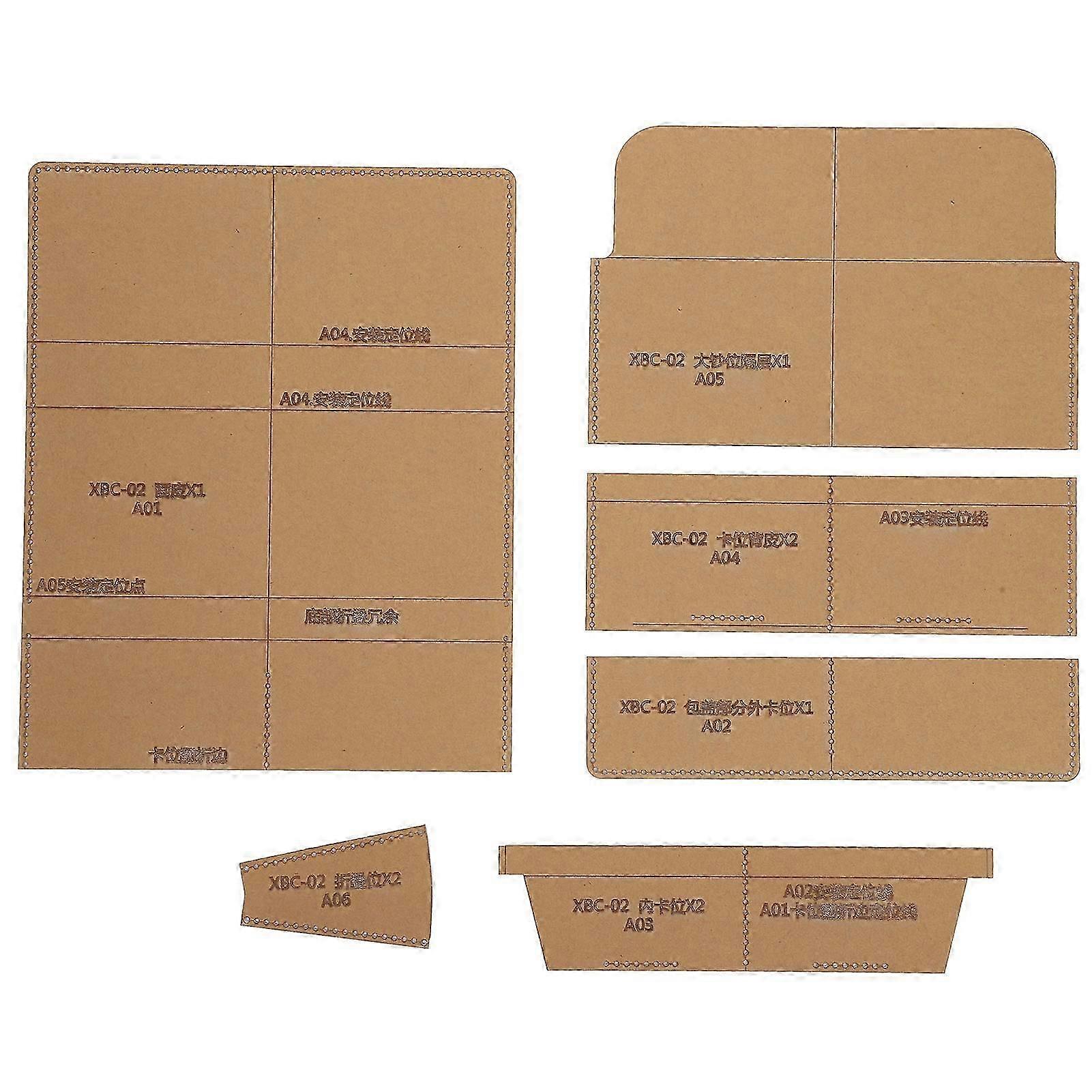 Acrylic Wallet Pattern Stencil Set Handcrafted DIY Acrylic Mold Template Hand Craft Tool