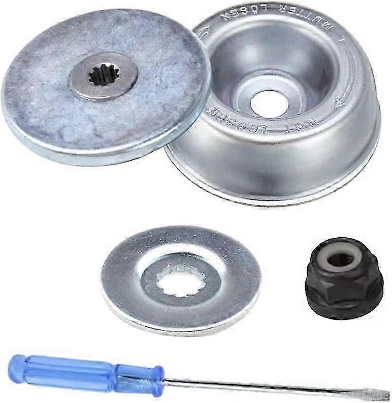 Rasenmäher Stihl Messer Adapter Kit 5 Stück Rasenmäher Rasentrimmer Solid Blade Schubscheibe Reiterplatte Ring Mutter Schraubendreher Klingenersatzadapter Ma