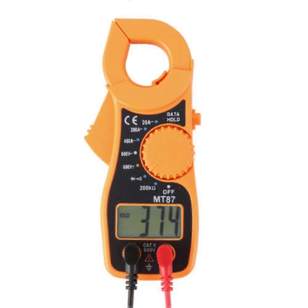 MT87 Digital Multimeter Amper Clamp Meter Current Clamp Pincers Current Voltage Tester (Orange)