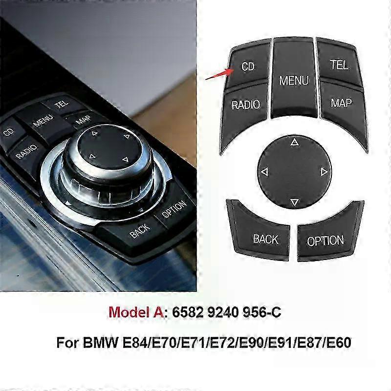 Car CIC IDrive Multimedia Control Knob Menu Button Keys For BMW X1 X5 X6 1 3 5 Series E84 E90 E91 E92 E70 E71 E72 E60 E87 E88 hwy